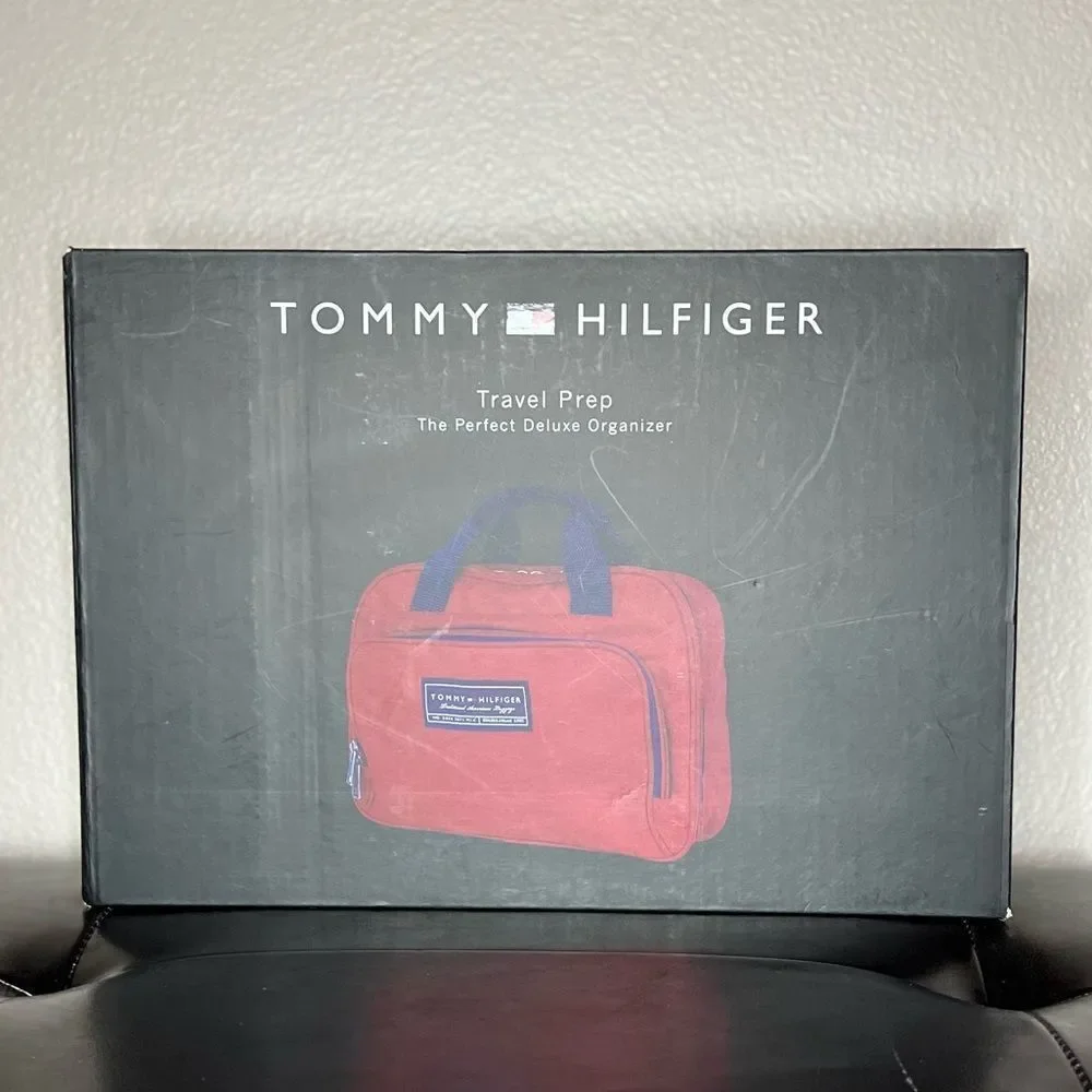 Tommy Hilfiger Delux Travel Organizer Red Blue Computer Case For Organiz… - Picture 3 of 8